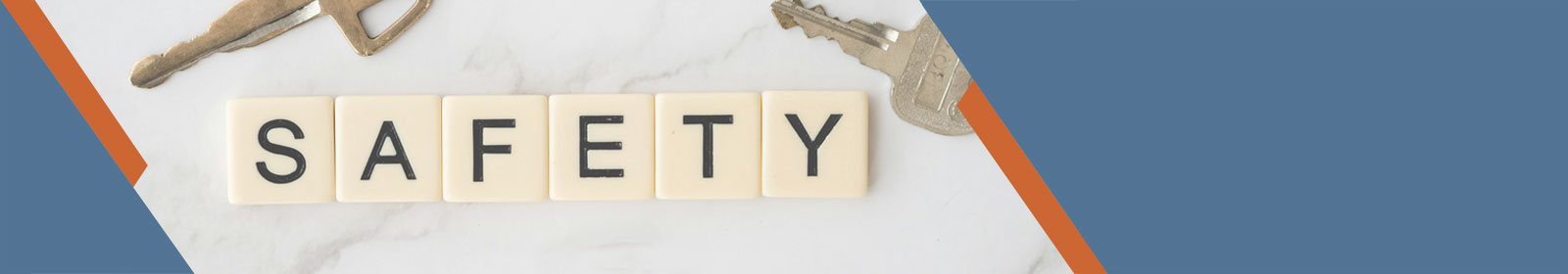 Scrabble tiles spelling the word "safety"